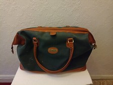 Luigi Rossi International Übernachtungstasche in grün mit braunem Borte