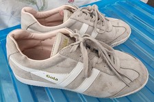 Damen Gr. 6 Gola HARRIER SNEAKER beige weiß Wildleder Sneakers Retro Style