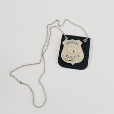 POLIZEIMARKE mit Halskette Set Polizei Herren Damen - Karneval Fasching 