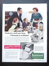 Vintage 1950s Anzeige für Kenwood Chef Mixer/Omega Uhren Olympische Spiele 1953