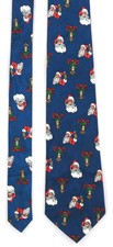 Santa Bell MK Herren Blau Charakter Wide Fit Krawatte
