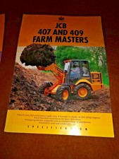 JCB 407and 409 Farm Masters Verkauf Prospekt 6 Seiten 9999/4189 5/95