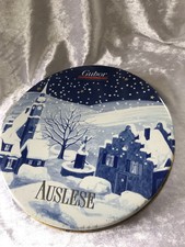 Dose Pralinendose Gubor Auslese Wintermotiv  Weihnachten Ø 21 cm Blechdose Top