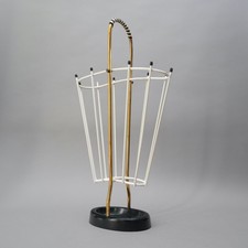 50er Jahre Vintage Schirmständer schwarz weiß Messing Rockabilly 1.AIO