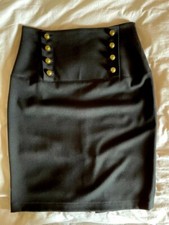 Tolllkirsche noir, Rock, Pencil Skirt, High Waist, Gothic, Burlesque, Rockabilly