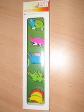 5er Set Radiergummi  Tiere  Radierer  Kinderparty  Einschulung  Mitbringsel