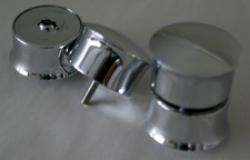  2 Paar Griffe Chromoptik Griff Glas Tür Eckdusche Duschtür Dusche Türknauf #001