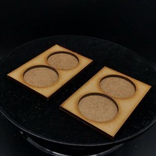 2x 40mm runde Movement Trays Laser Cut. Kavallerie Base Gefechte 40k LOTR Warhammer