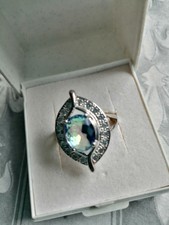 Silberring Gr.18 NEU mit Swarovski Steinchen  siehe Bilder