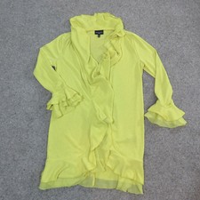 Antthony Designs UK 10 Wasserfall Cardigan Größe Small Langarm gelb p2p 19"