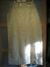 Gardine Ösen Schal Creme Stickerei, Polyester ca. 238 x 138 cm -1-