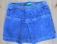 Rock Jeansrock  Mini Midi Gr. 80 86 18 Monate Blau Baumwolle Denim Benetton