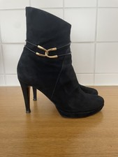 Tamaris Heart & Sole Stiefeletten Stiefel High heels Wildleder Blau Gr. 41 wNEU