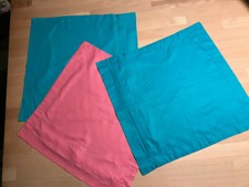 3 x Kissenbezug Couchkissen-/Dekokissen-Bezug, Pink/Türkis  35x35 cm
