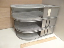 Büro Stehsammler grau Metall IKEA - 3 Stück - zerlegbar - stabil - DIN A 4