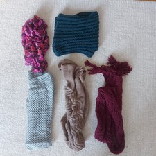 Schal Loop Set 5 Stück Damen bunt Halstuch grün grau Blumen beige bordeaux rot