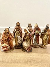 Heilige Familie Josef Maria Jesus Krippe Weihnachten 3 heiligen König HANDBEMALT
