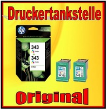2x  HP Nr. 343 Photosmart 8050 8150 8450 gp 8750 C3170 C3180 C3190 C4190 D5160