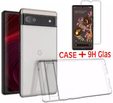 Hülle für Google Pixel 6a Tasche Silikon Case Bumper Cover Etui + 9H Schutz Glas