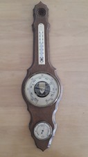 Wetterstation Eiche rustikal Barometer Thermometer Hygrometer