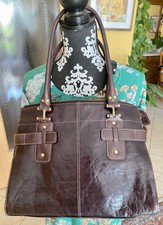 Giovanni Luigi Milano Handtasche Braun Reißverschluss 10x27x35 cm Retro Vintage