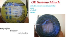 20m-Gartenschlauch mit Wagen Wasserschlauch-Schlauch 13mm-1/2 -Zoll Neu&OVP 
