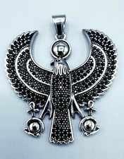 Edelstahl XL Anhänger Adler Eagle mit Strasssteine Spirit Indianer Biker TOP/A6