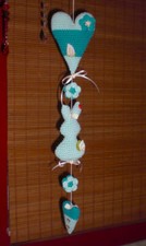 2) Hänger Türhänger Wandhänger Osterhänger Hase Fenster Deko Ostern Handarbeit