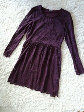 Kleid mit Spitze Spitzenkleid von Vila Gr. L lila 
