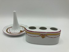 Royal Porzellan Bavaria KPM weiß & gold Ring Halter & Schminktisch Topf