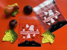 Halloween 10 Stk selbstklebende Folienbeutel Geschenk Tüten Süßigkeiten Party 8.