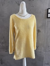 Damen Teddy Pullover, Kleid, Größe M, gelb, top