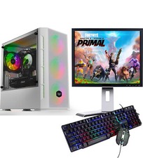 Veno Gaming PC Computer Bundle Intel Quad Core i5 16gb 1tb win10 2gb gt710 weiß
