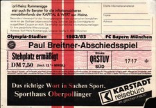 2594 Ticket 31.05.1983 Bayern München - Weltauswahl Paul Breitner Abschiedsspiel