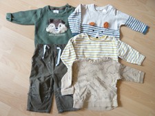 Babybekleidung Gr.68, Jungen Sweatshirt Hose Pullover Body grün braun gelb