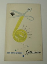 alter WERBEAUFSTELLER von GÜTERMANN - Garn Zwirn Nähzeug Pappschild Werbung
