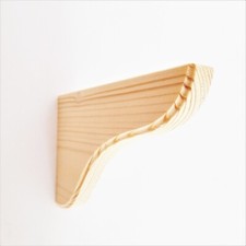 Holzkonsole Basic 170 x 115 x 20 mm Fichte roh Regalbodenträger Regalhalterung