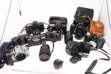 Konvolut analoge Kameras, Objektive, ca. 6Kg, Canon, Edixa, Ricoh,defekt, Mängel