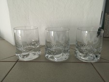 Carl Rotter - 3 Whiskygläser - Lübeck Wappen - Glas - Tumbler - Höhe rund 9 cm