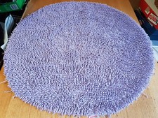 Großer runder Badvorleger für Dusche, Badewanne, helles lila ca. 80 cm Durchmess