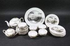 20tlg japanisches Teeservice Porzellan bemalt 1930er/50er Jahre (M3385)