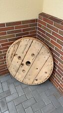 Kabeltrommel Holz Platte Ø80 cm Massivholz super Gartentisch Wohnzimmertisch 9