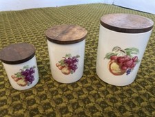 Schönes Set 3 Vintage T G Grün Kirche Gresley Tee Kaffee Zucker Aufbewahrungsgläser