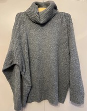 Topshop grau klobiger Rollausschnitt übergroßer Pullover - Gr. 12