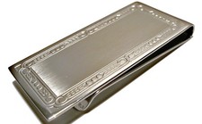 GELDKLAMMER EDELSTAHL MONEY CLIP GELDCLIP SILBERFARBEN MATT/HOCHGLANZ