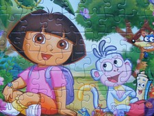 Puzzle 63 Teile nickelodeon Dora Kinder vollständig komplett LGA tested Mädchen