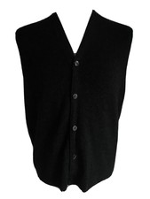 ST Michael aus m&s Männer Cardigan Größe L dunkelgrau Lambswool V-Ausschnitt mit Knöpfen