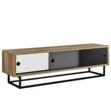 B-WARE Lowboard mit Schiebetüren Fernsehtisch Kommode TV Schrank Sideboard