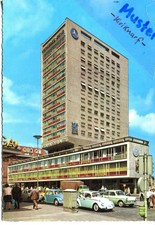 AK MÜNCHEN, Hauptbahnhof, Hotel, Auto car voiture, VW 1600, VW Käfer, ca. 1965