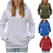 hoodie damen Kapuzenpullover Sweatjacke  Sweatshirt Zip Unifarben Basic Damen 